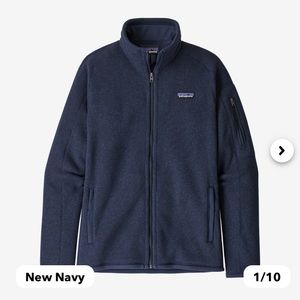 NWOT Patagonia Better Fleece Full Zip Navy Jacket Sz S